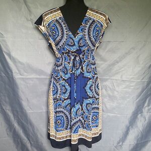 Vintage Y2K Rare Bailey Blue Medium Summer Babydoll Dress